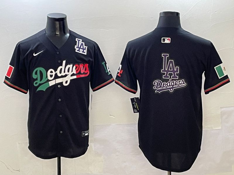 Men Los Angeles Dodgers Blank Black Mexico Second generation Nike 2025 MLB Jersey style 23